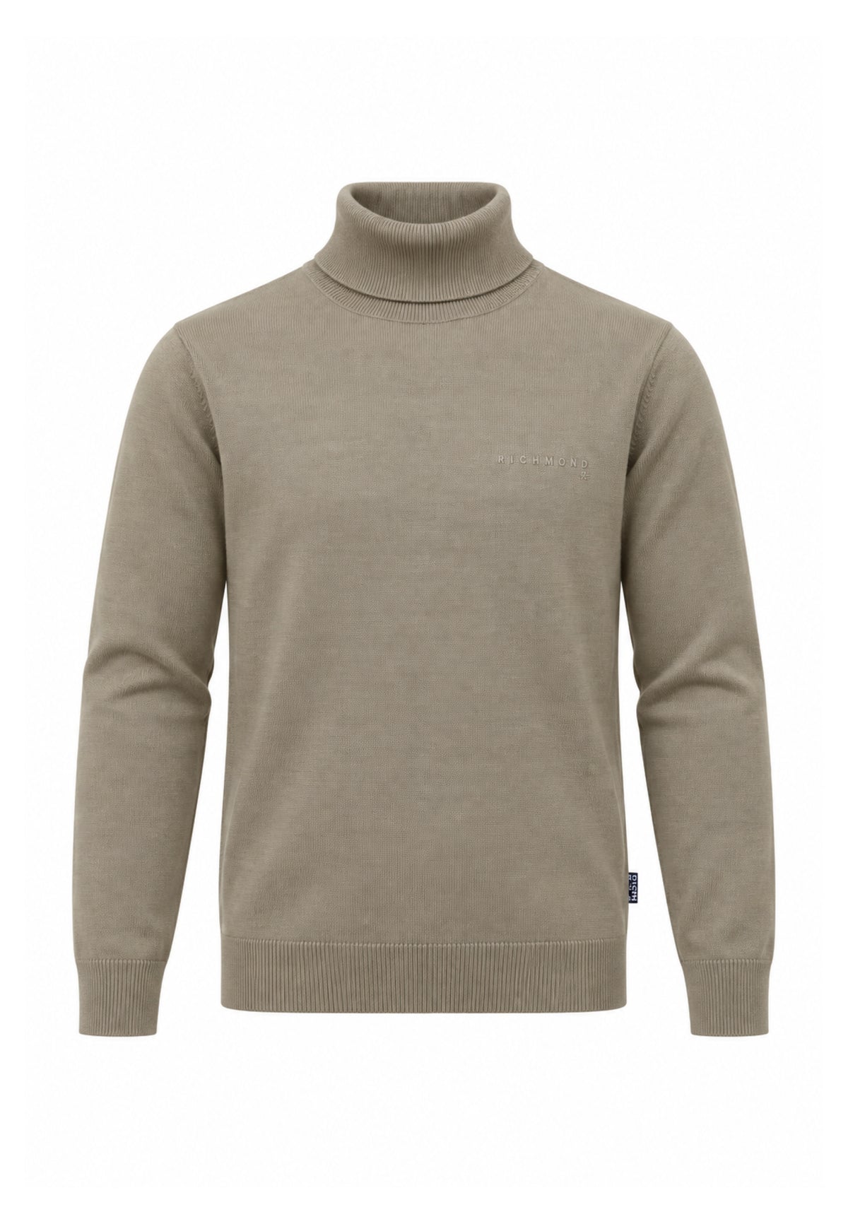 John Richmond LUPETTO BEIGE SAGOMATO CON LOGO RICAMATO Uomo UMA26168LU.BEIGE_