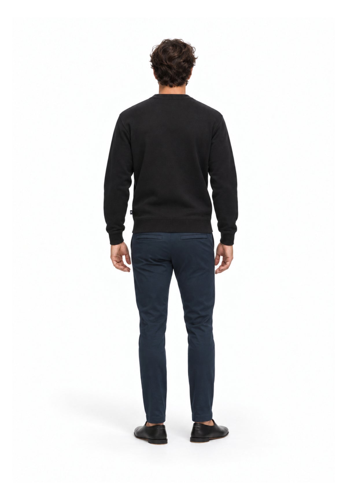 John Richmond maglia NERO IN LANA RASATA CON MINI LOGO Uomo uma26169ma.ne_