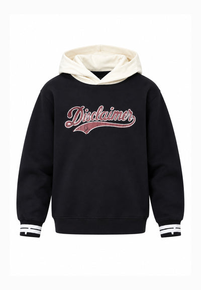 Disclaimer FELPA NERA CON CAPPUCCIO A CONTRASTO Bambini e ragazzi 26IDK59123.NE_