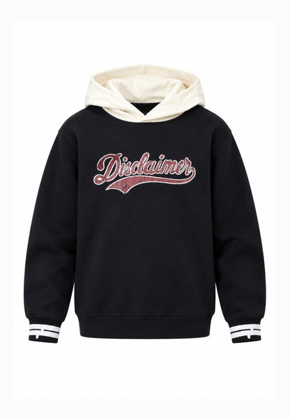 Disclaimer FELPA NERA CON CAPPUCCIO A CONTRASTO Bambini e ragazzi 26IDK59123.NE_