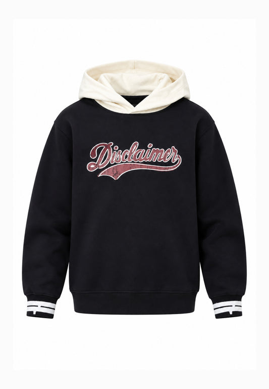 Disclaimer FELPA NERA CON CAPPUCCIO A CONTRASTO Bambini e ragazzi 26IDK59123.NE_