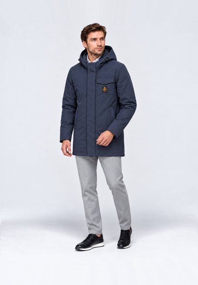 REFRIGIWEAR GIUBBOTTO BLU LUNGO SOFTSHELL Uomo LONG SPEED.BLU_