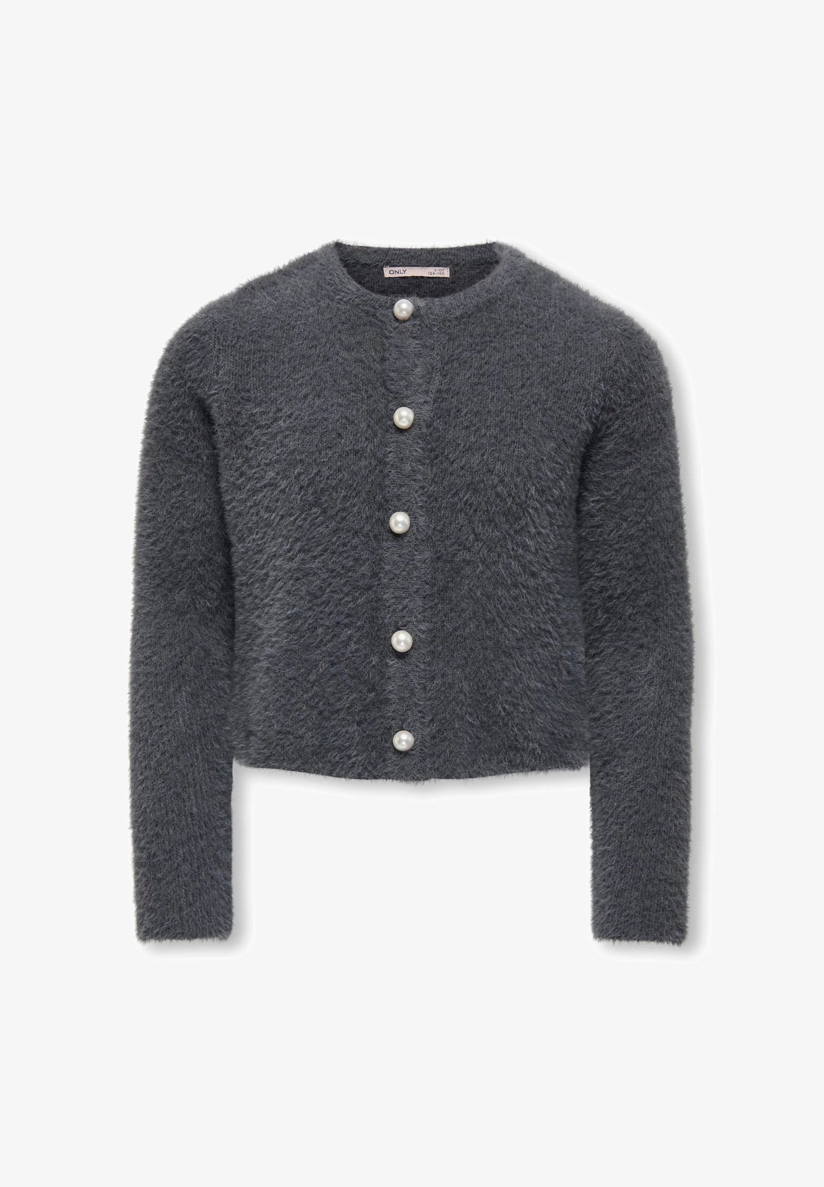 ONLY KIDS CARDIGAN GRIGIO MORBIDO CON BOTTONI PERLA Bambine e ragazze 15352201.GRIG_