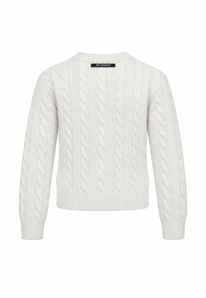 Roy Roger's maglia PANNA Treccia SAGOMATA Bambine e ragazze rh152/00.panna_