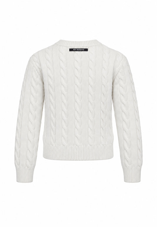Roy Roger's maglia PANNA Treccia SAGOMATA Bambine e ragazze rh152/00.panna_
