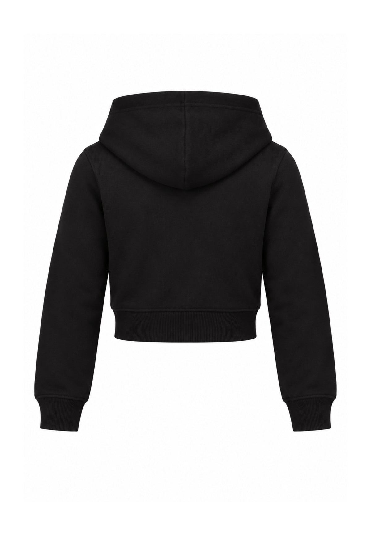 Diesel FELPA NERA CROP CON CAPPUCCIO Bambine e ragazze SPALLYHOOD.NE_