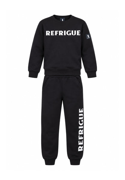 Refrigue TUTA NERA GIROCOLLO CON MAXI LOGO Bambini e ragazzi 2831T00075.NE_