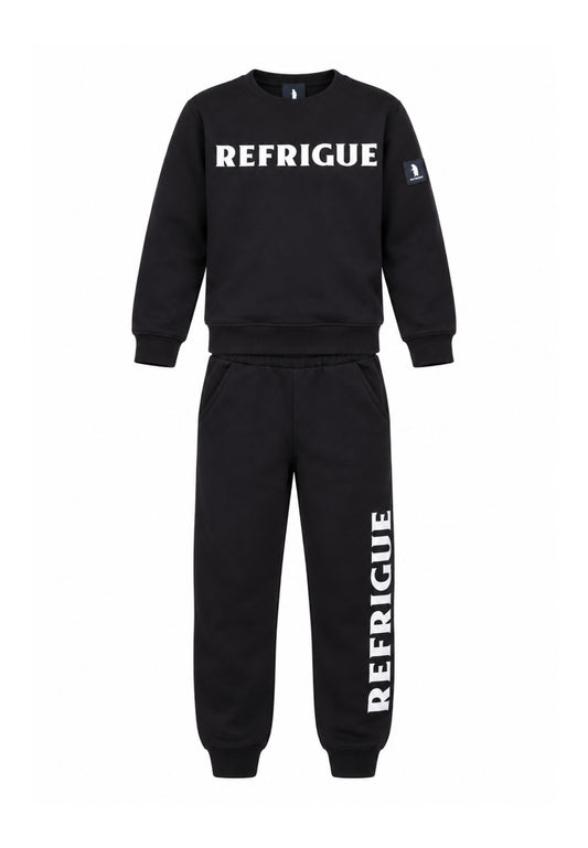 Refrigue TUTA NERA GIROCOLLO CON MAXI LOGO Bambini e ragazzi 2831T00075.NE_