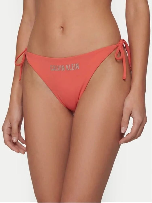 Calvin Klein costume salmone donna logo letetring