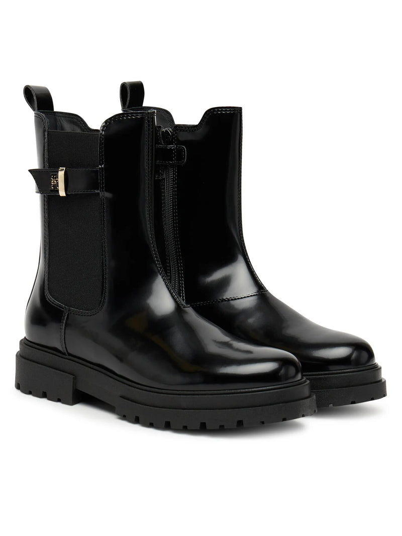 Tommy Hilfiger stivaletti bambina neri autunno inverno eleganti - NERO | CammarataMode