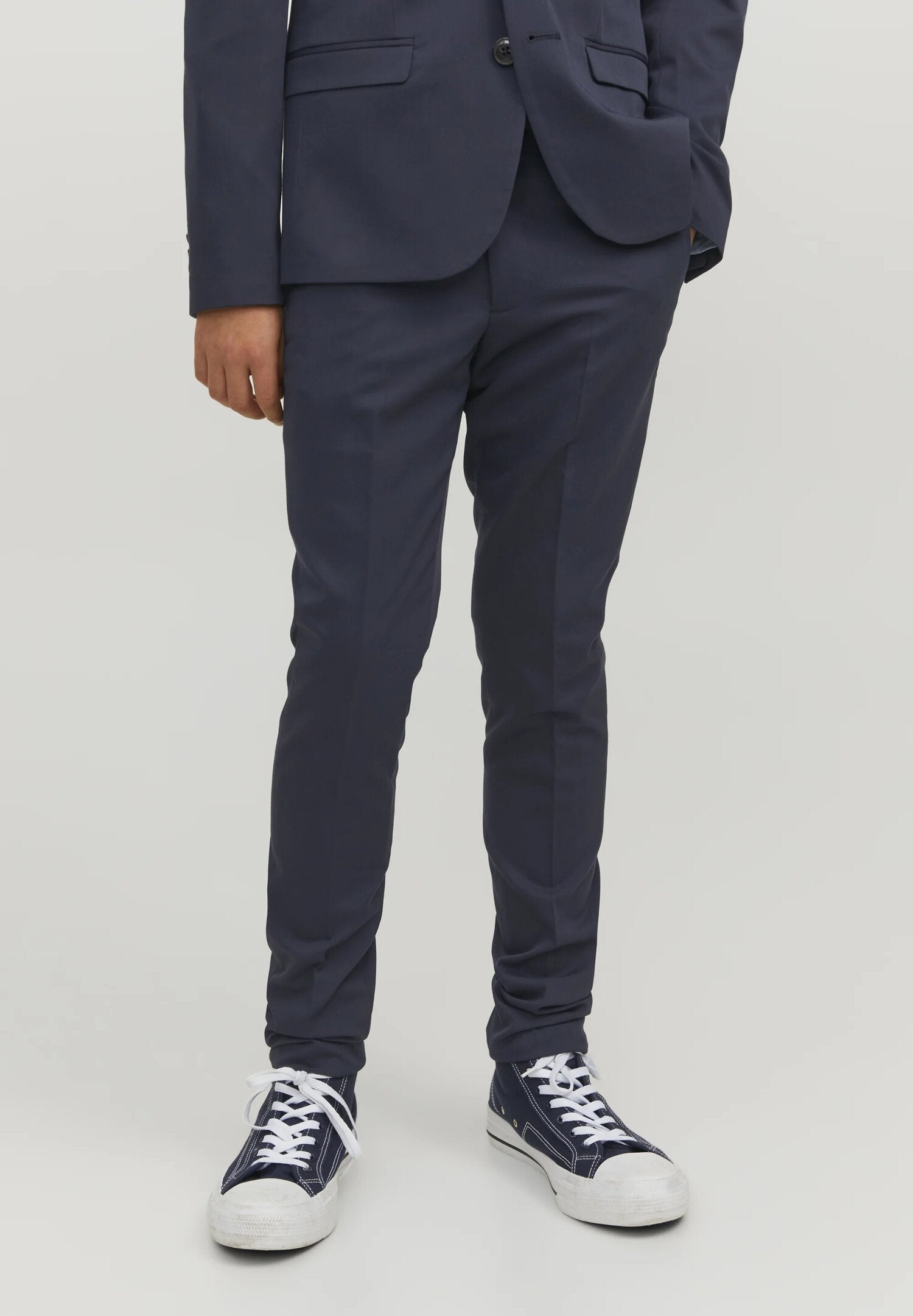 Jack & Jones Junior pantaloni eleganti bambino e ragazzo blu navy slim fit