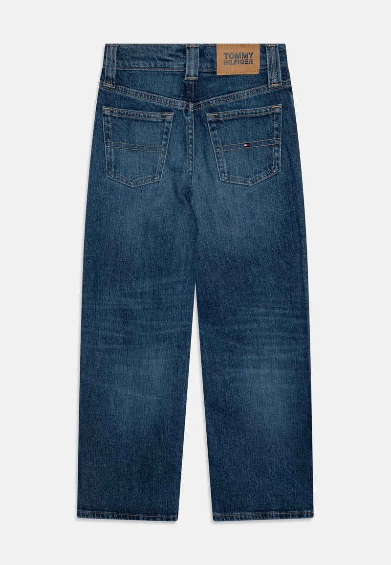 Jeans cinque tasche Tommy Hilfiger bambina ragazza blu denim - DENIM SCURO | CammarataMode
