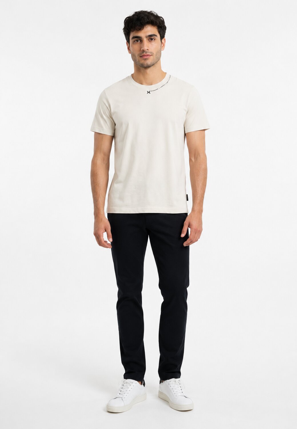 John Richmond Tshirt Grigia Logo x Sul Collo Uomo UMP26038TS_