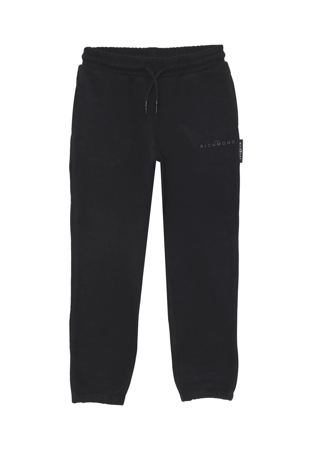 John Richmond tuta bambino nera cotone inverno con logo stampato