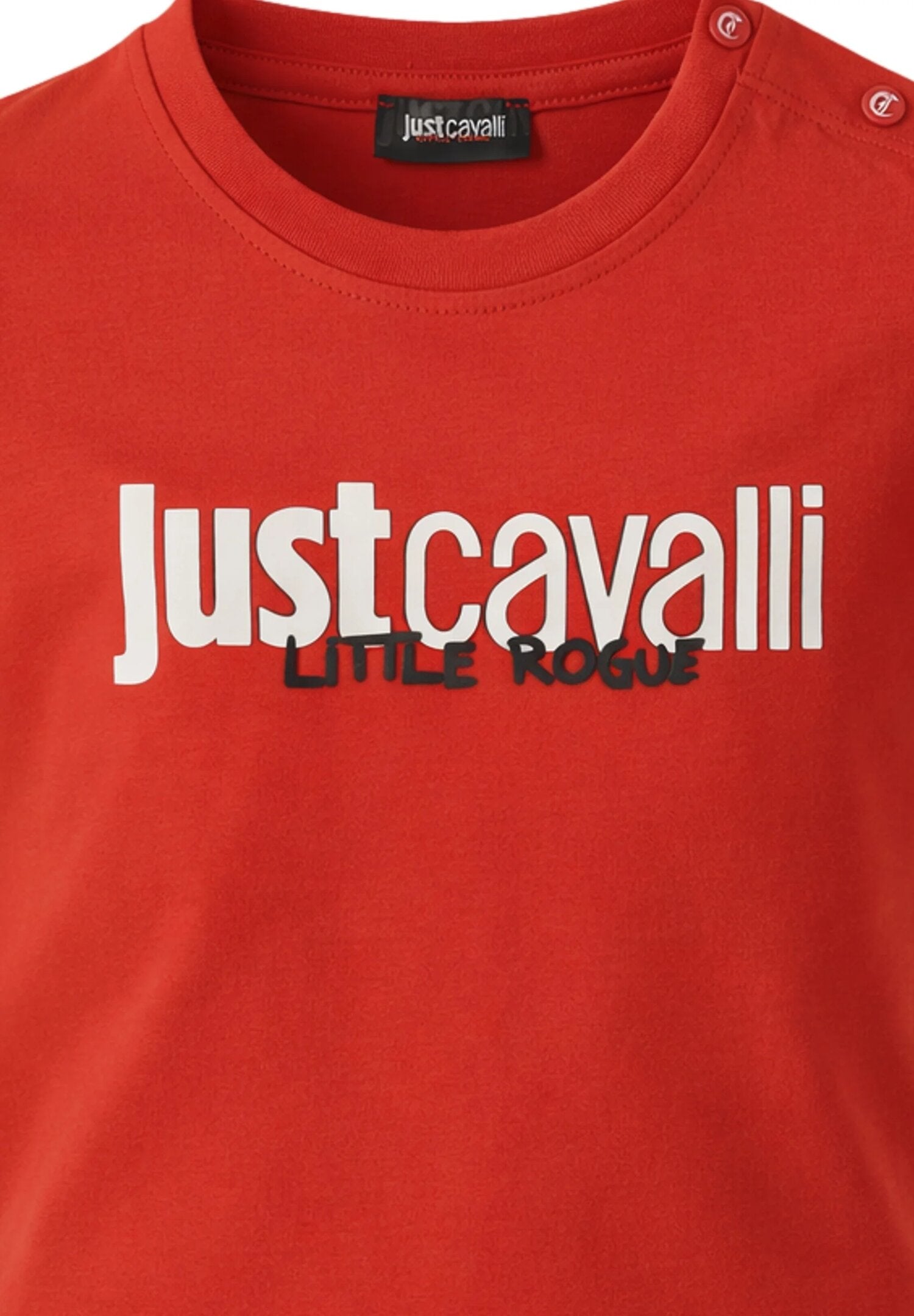 Just Cavalli t-Shirt Rossa Logo Nel Davanti Neonato JIP26047TS_