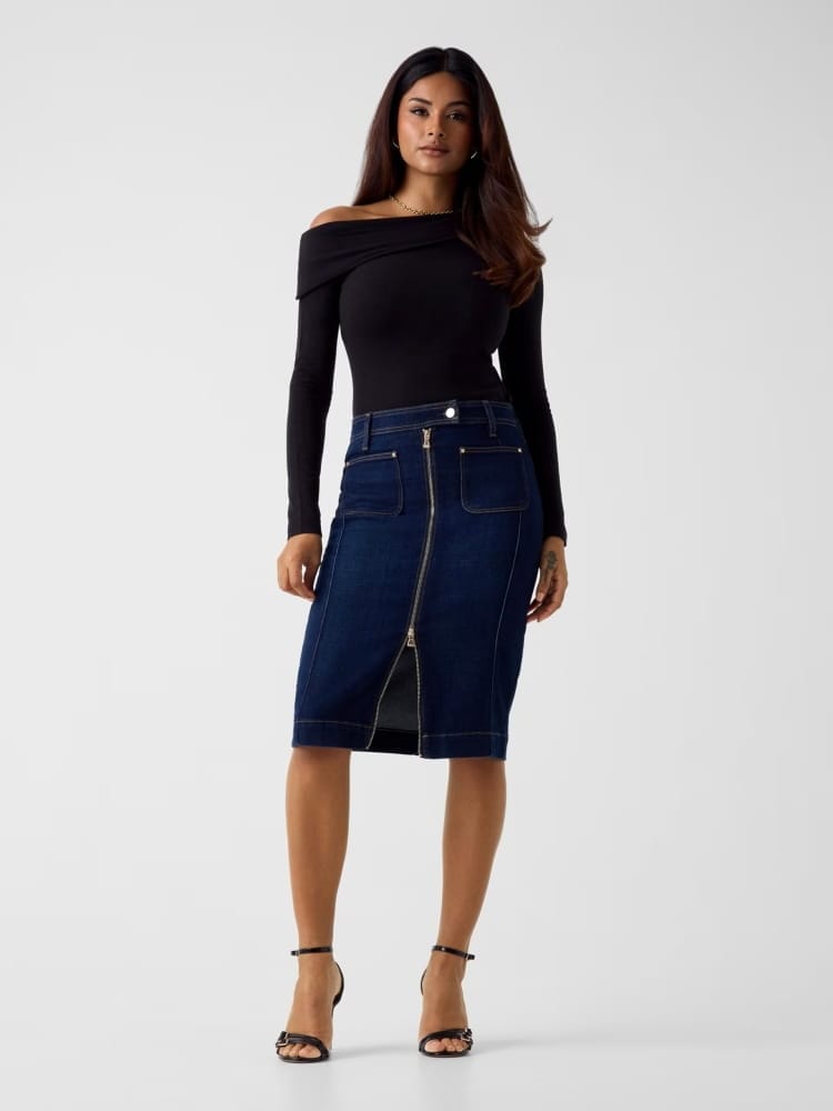 Guess gonna in denim donna mini logo