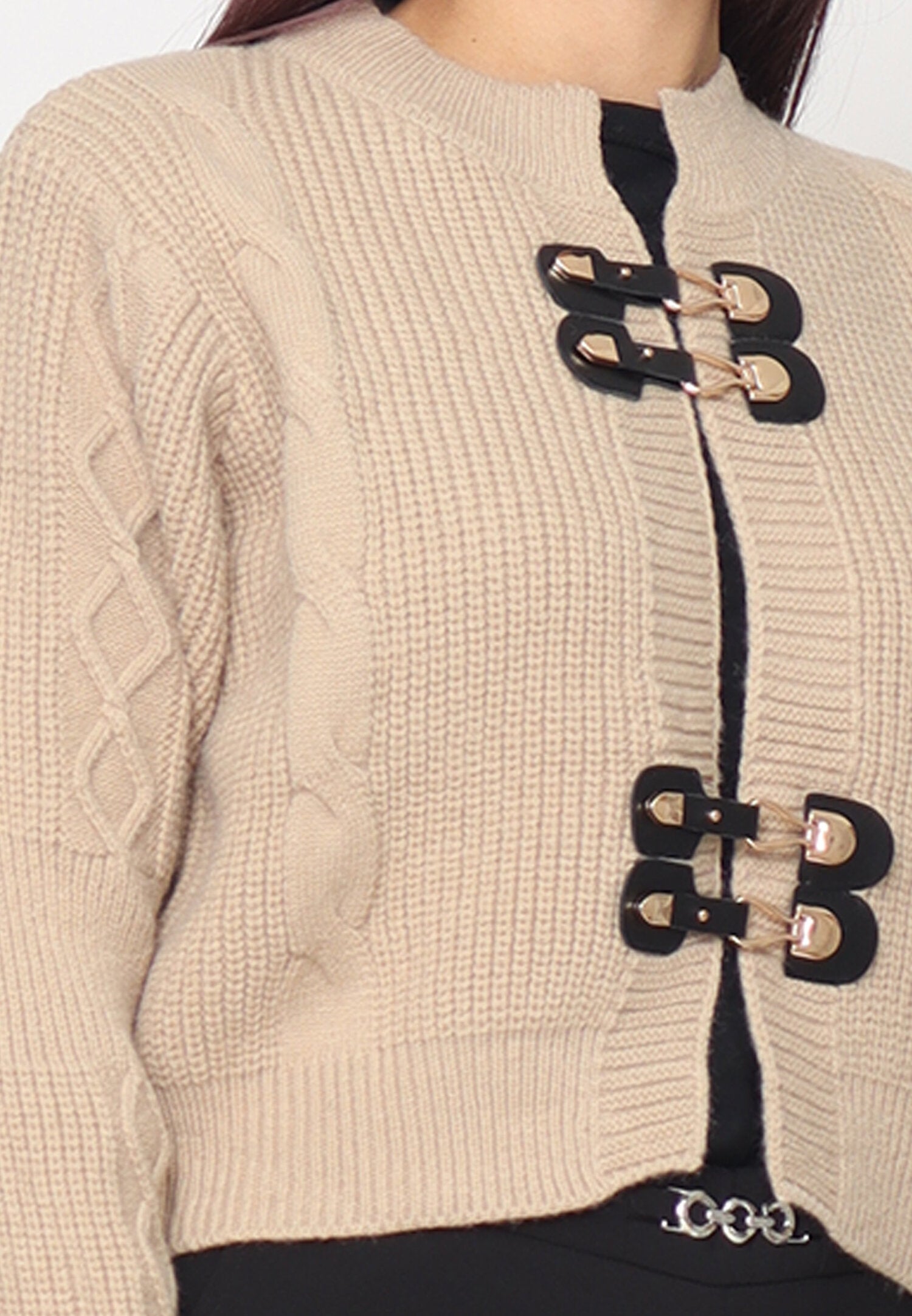 Monte Cervino Maglione Beige Donna In Lana Girocollo Elegante AI25