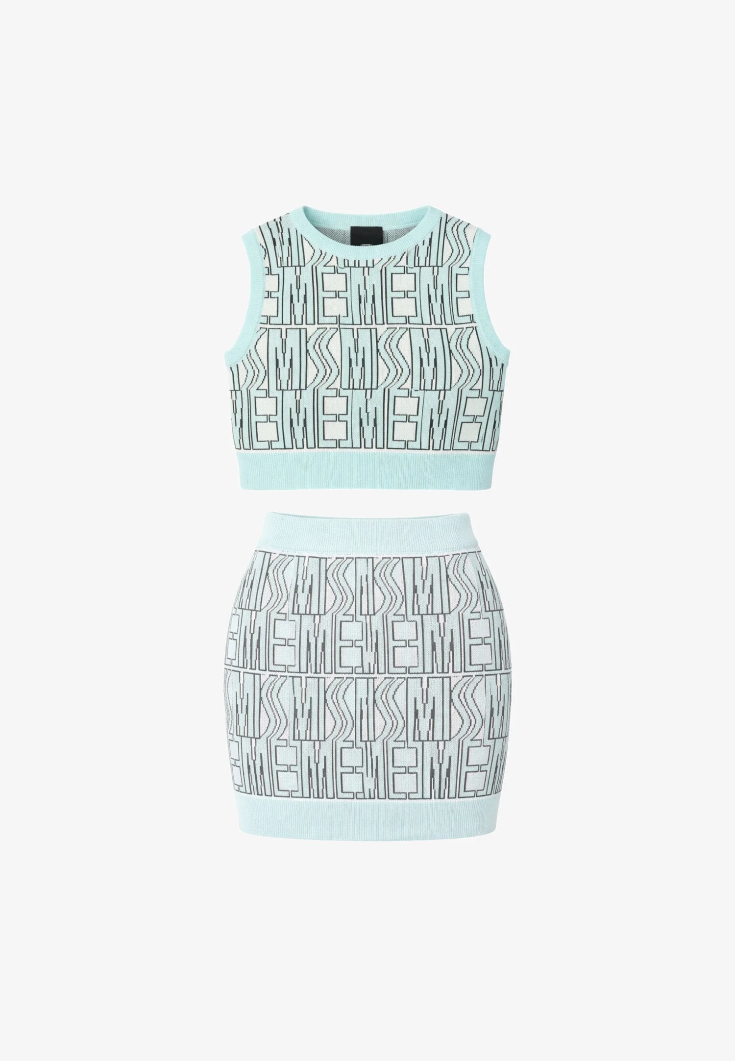 Marc Ellis Completo Verde Acqua In Maglia Con Gonna Bambina 2962+2963_