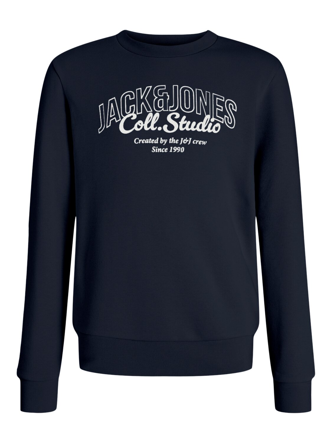 Jack & Jones Junior Felpa Blu Bambino Garzata Cotone Girocollo Autunnale AI25