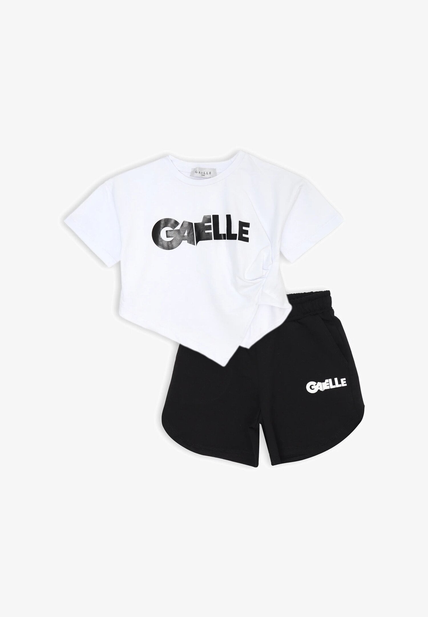 Gaelle Paris - Black and white shorts and t-shirt set | CammarataMode