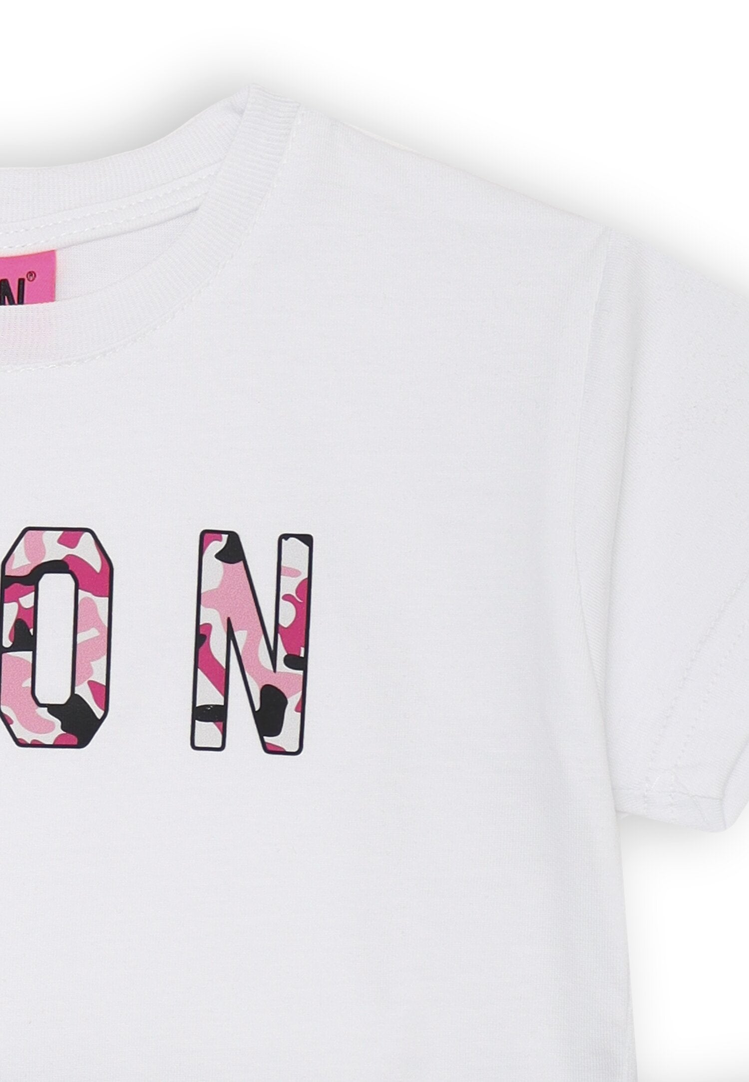 ICON completo bambina bianco fucsia 12 mesi 4 anni stampa mimetica | CammarataMode