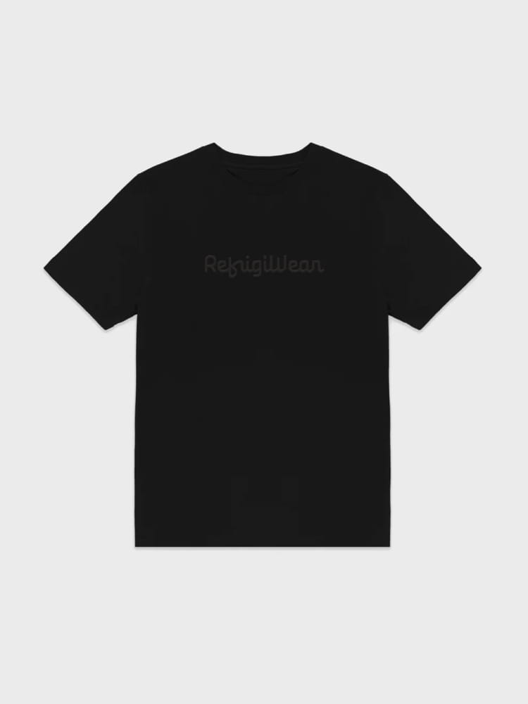Refrigiwear tshirt nera uomo logo lettering