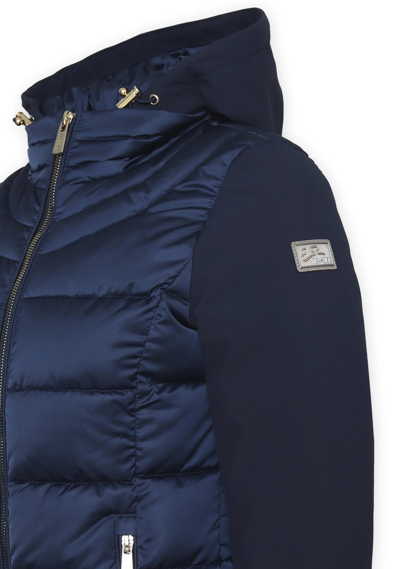 Yes Zee Down Jacket Blue Girls 6-16 Years with Removable Hood - BLUE | CammarataMode