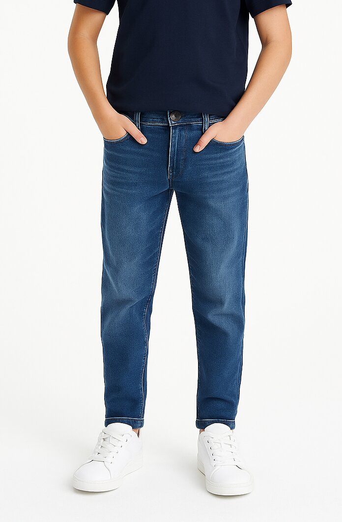 Tommy Hilfiger Jeans Modern Straight da Bambino – Denim Blu Elasticizzato