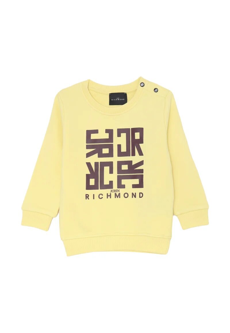 John Richmond completo neonato giallo con stampa bordeaux 100% cotone