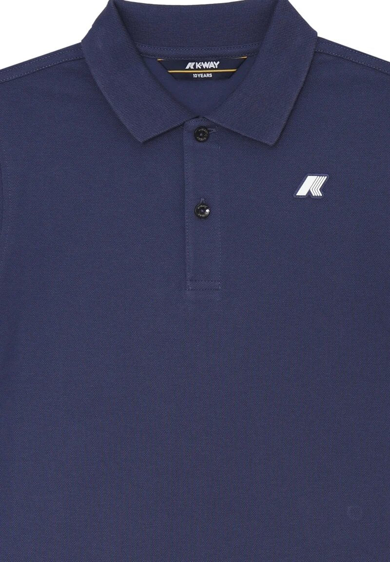 K-Way Polo Blue Child Kids Junior Short Sleeve Summer - BLUE | CammarataMode