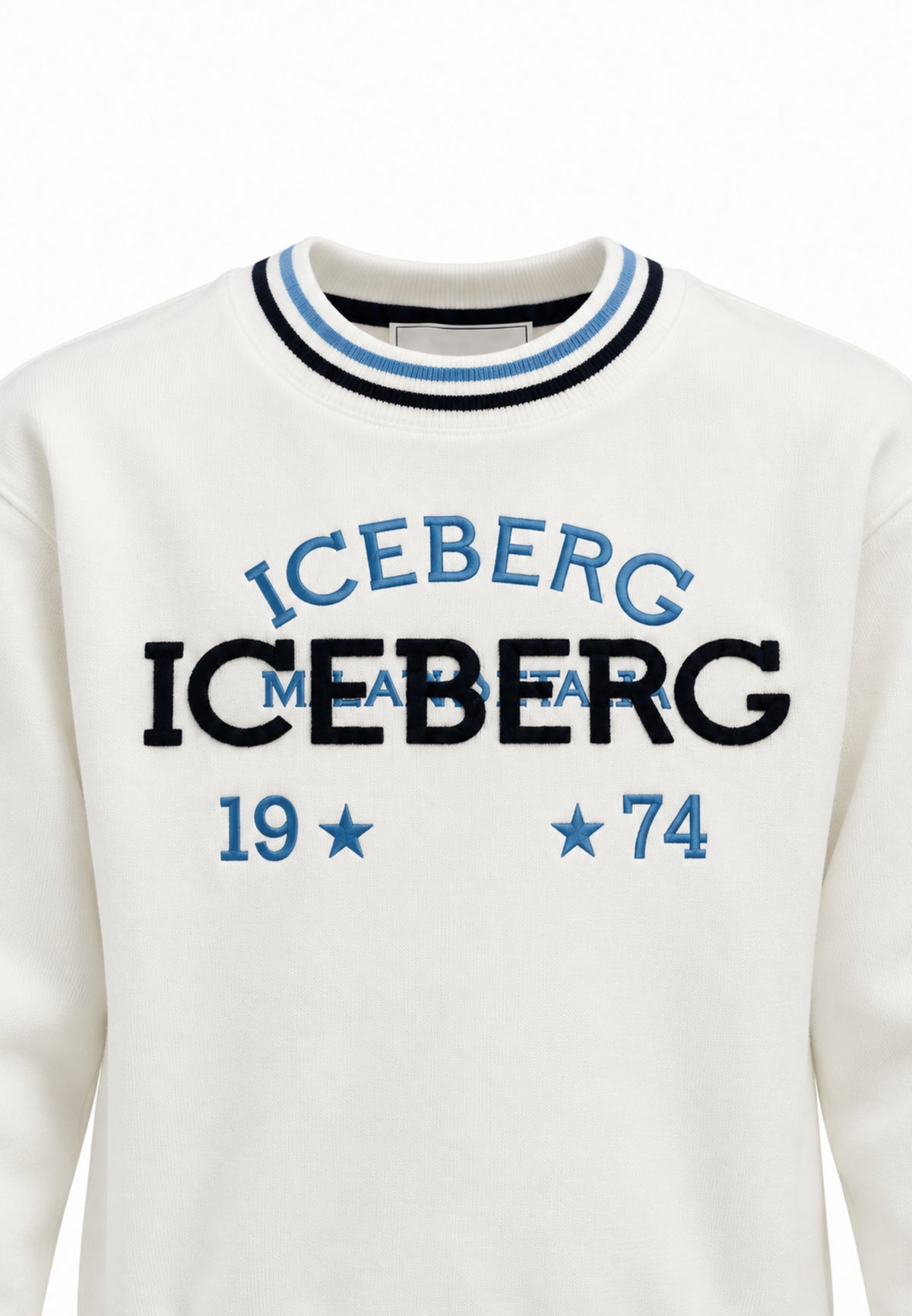 ICEBERGS MAGLIONE BIANCO CON LOGO RICAMATO Bambini e ragazzi MGICE7311J.BIA_