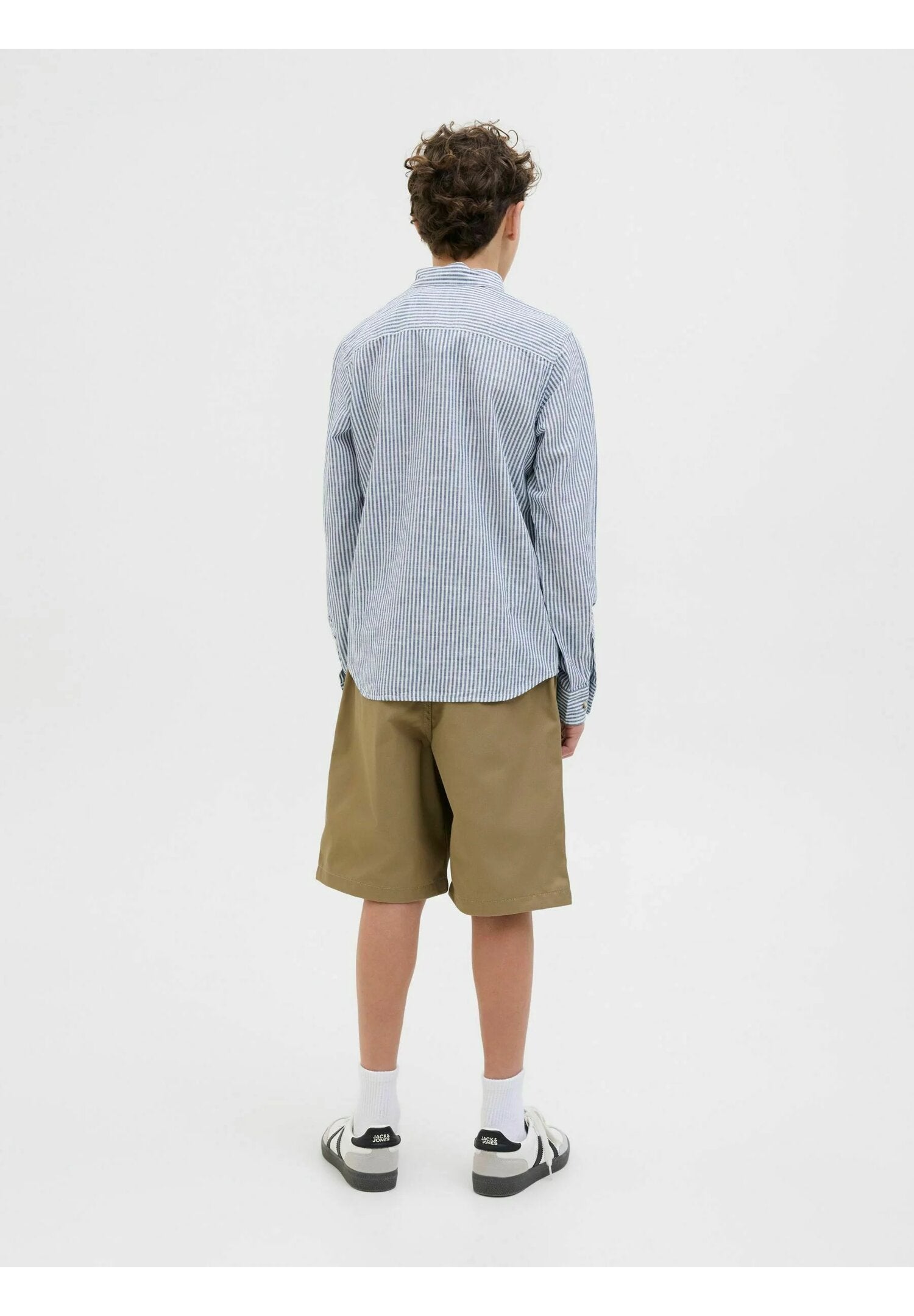 Camicia misto lino celeste Jack & Jones Kids bambino primavera estate 2025 | CammarataMode