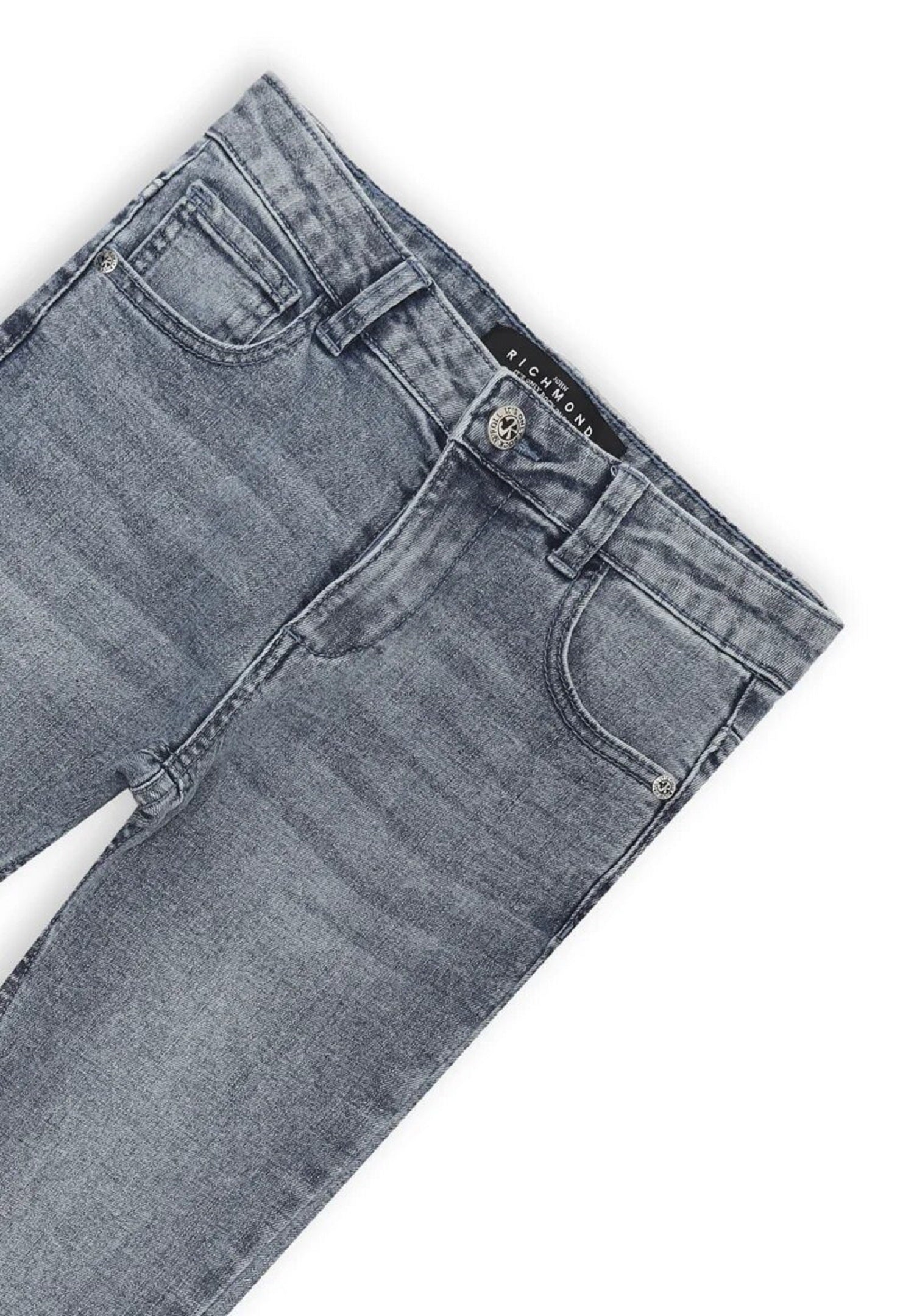 Jeans Richmond bambino grigio con stampa posteriore