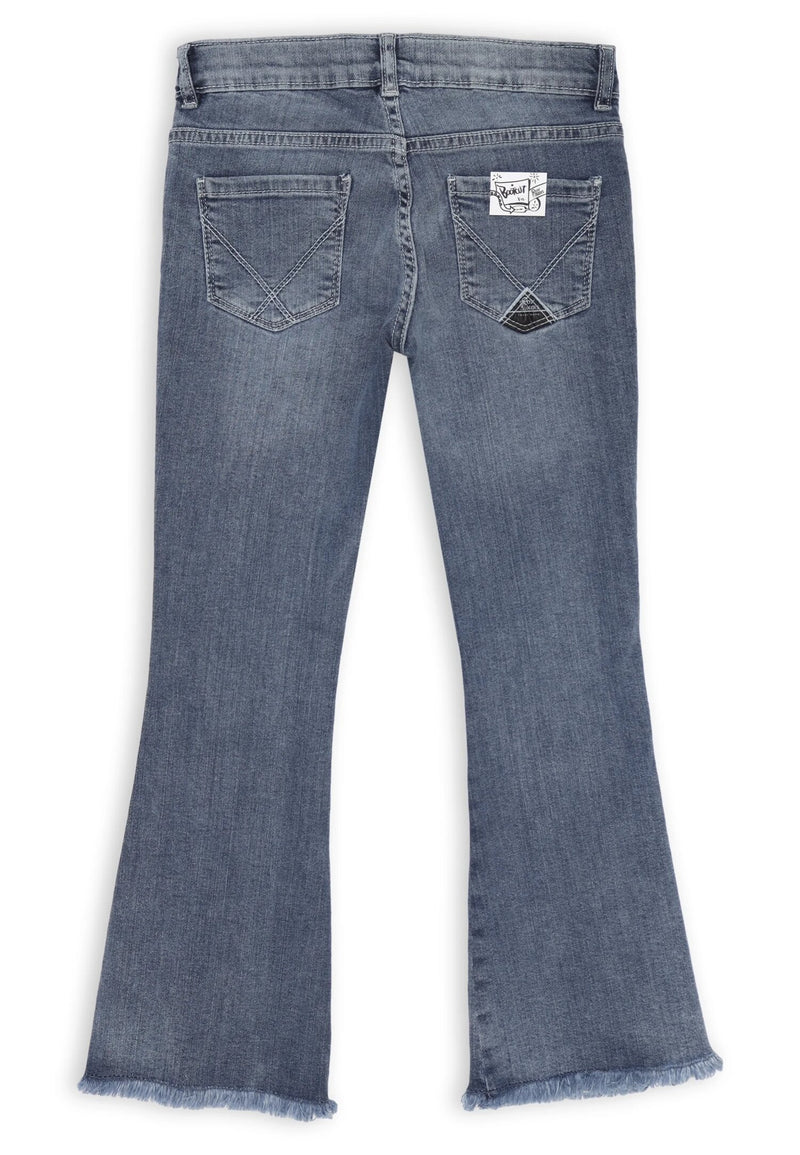 Roy Rogers - Jeans Bootcut Bambina Blu Svasato Frange P/E 25 - DENIM | CammarataMode