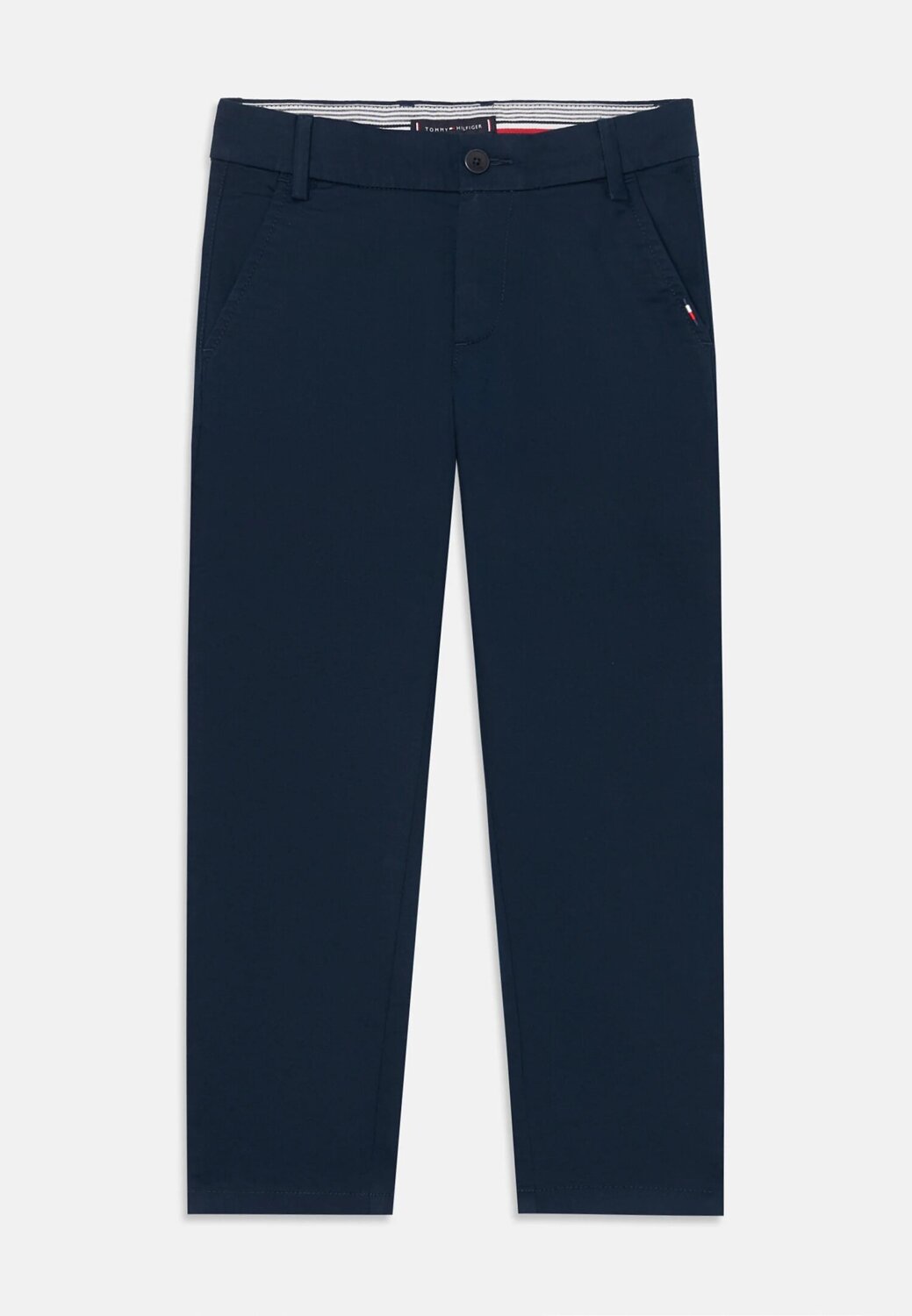 TOMMY HILFIGER – Pantaloni Chino Neonato in Cotone Stretch – Blu Navy