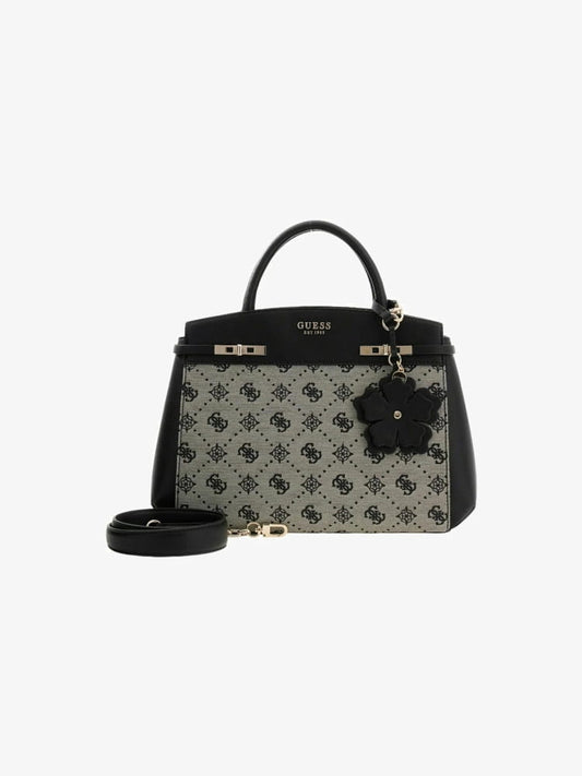 Guess borsa nera donna logo all over