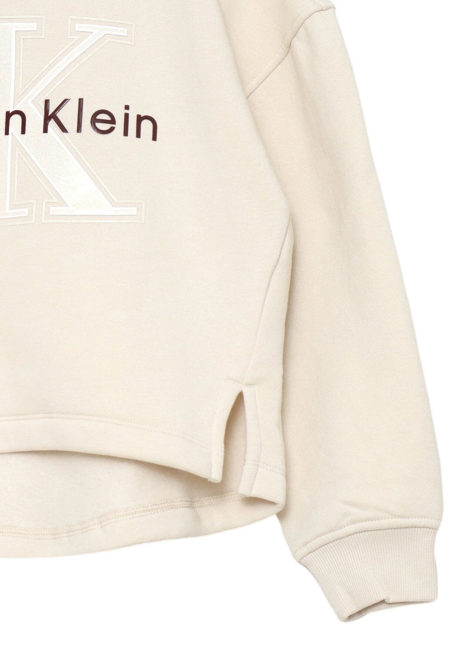 Calvin Klein Felpa Bambina In Cotone Con Cappuccio Sportivo Autunno/inverno