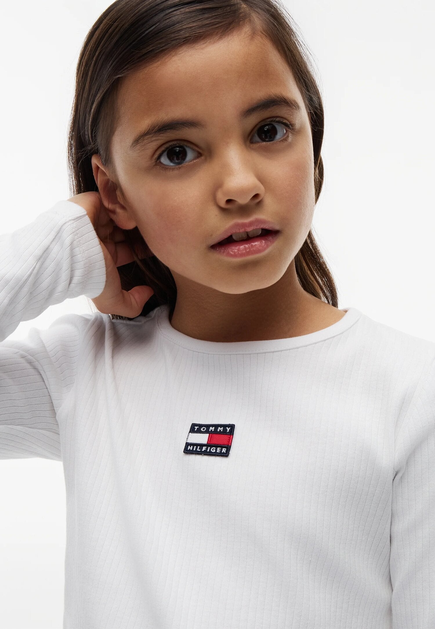 Tommy Hilfiger Tshirt Costina Bianco Girocollo Bambina KG0KG09065YBR_