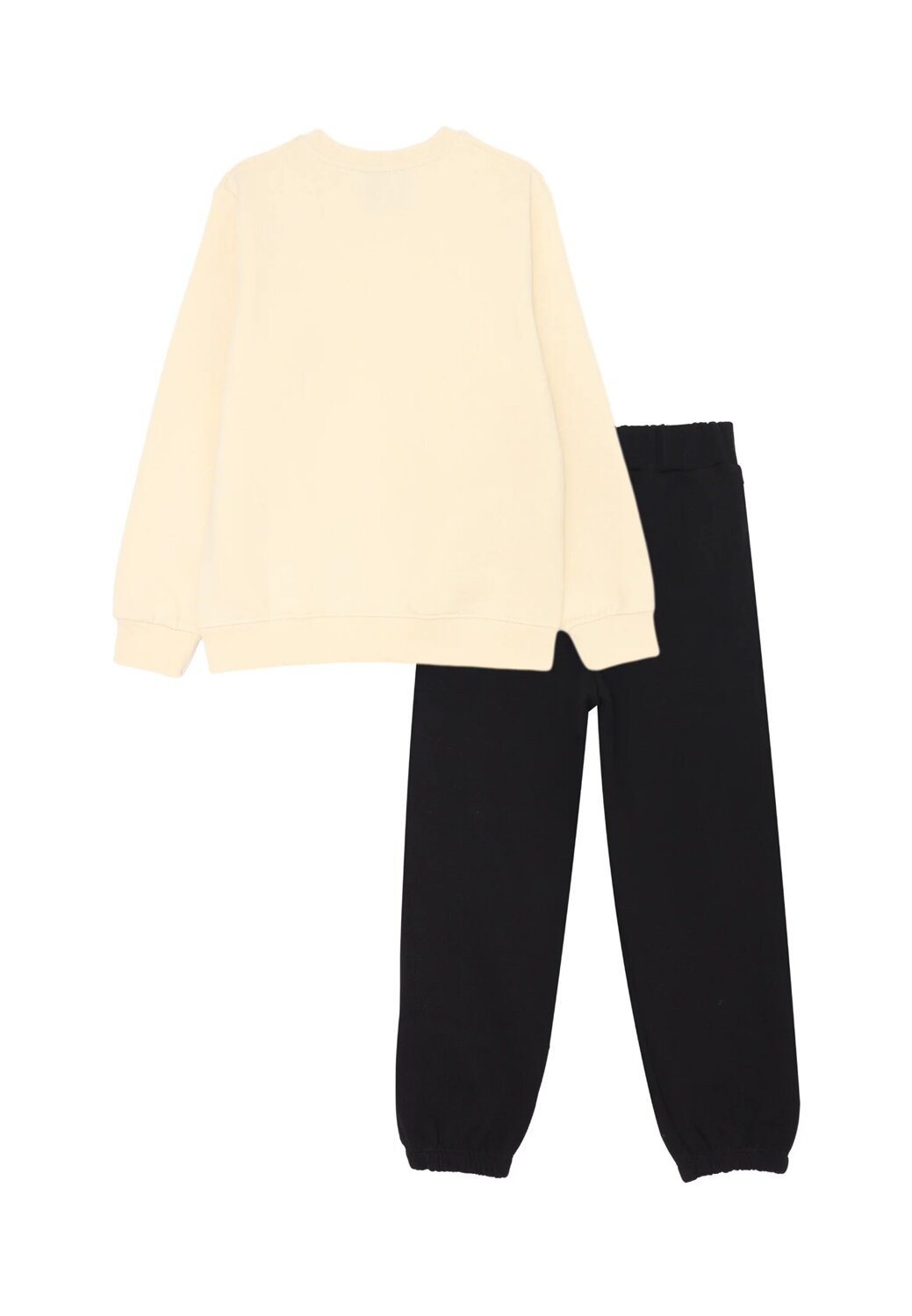 Pyrex completo bambino felpa panna e pantalone nero 100% cotone