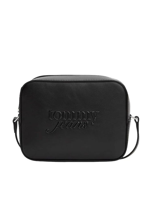 Tommy Jeans borsa nera donna logo lettering