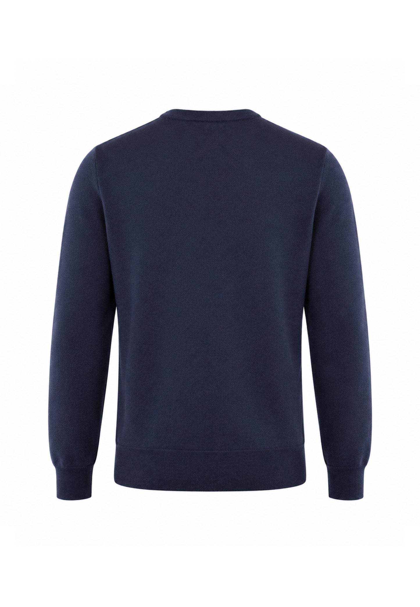 REFRIGIWEAR MAGLIONE NERO IN LANA SAGOMATO CON MINI LOGO RICAMATO Uomo BENNET PULLOVER.BLU_