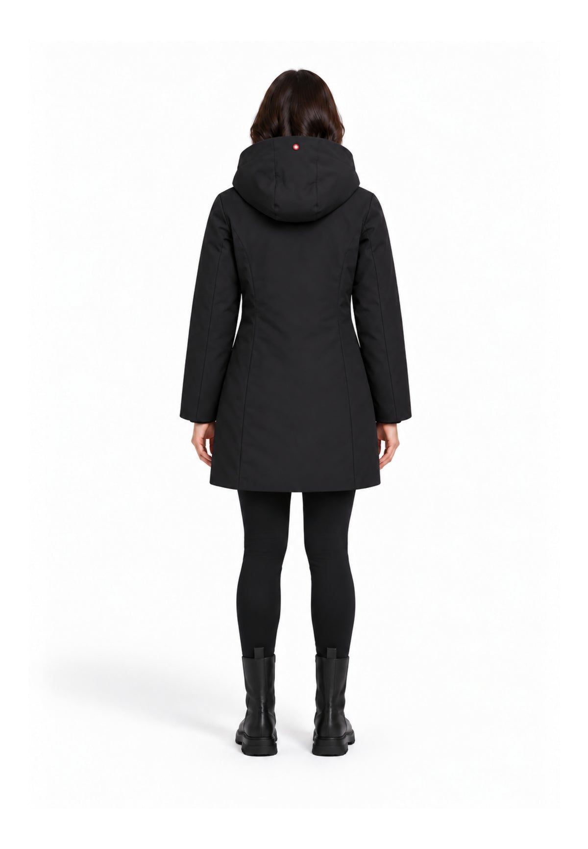 Canadiens Giubbotto NERO LUNGO IMBOTTITO CON CAPPUCCIO Donna 0.37tech2.0/w.NE_