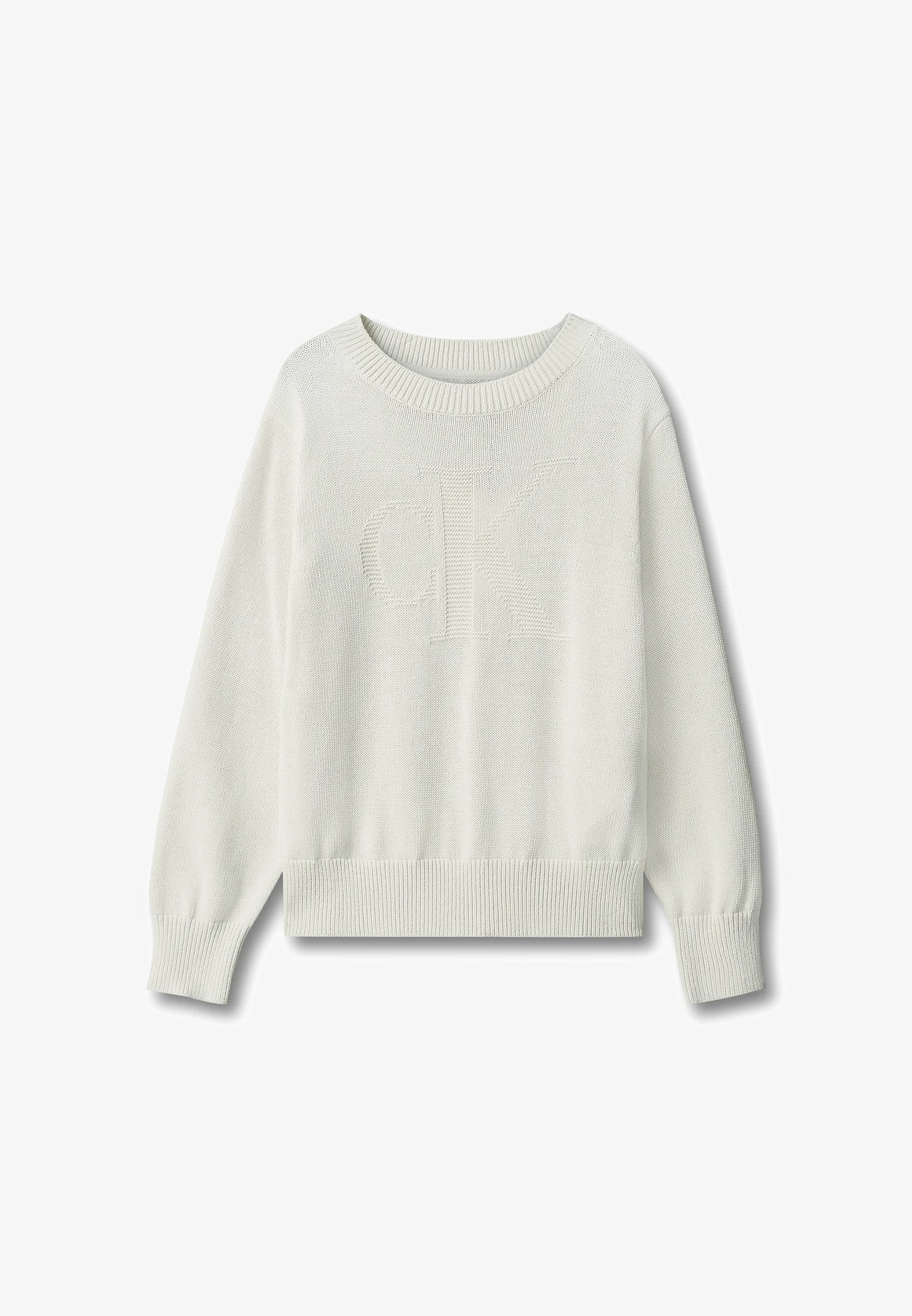 CALVIN KLEIN maglioncino PANNA CON LOGO CK TONO SU TONO Bambini e ragazzi lvcfjf048cks.panna_
