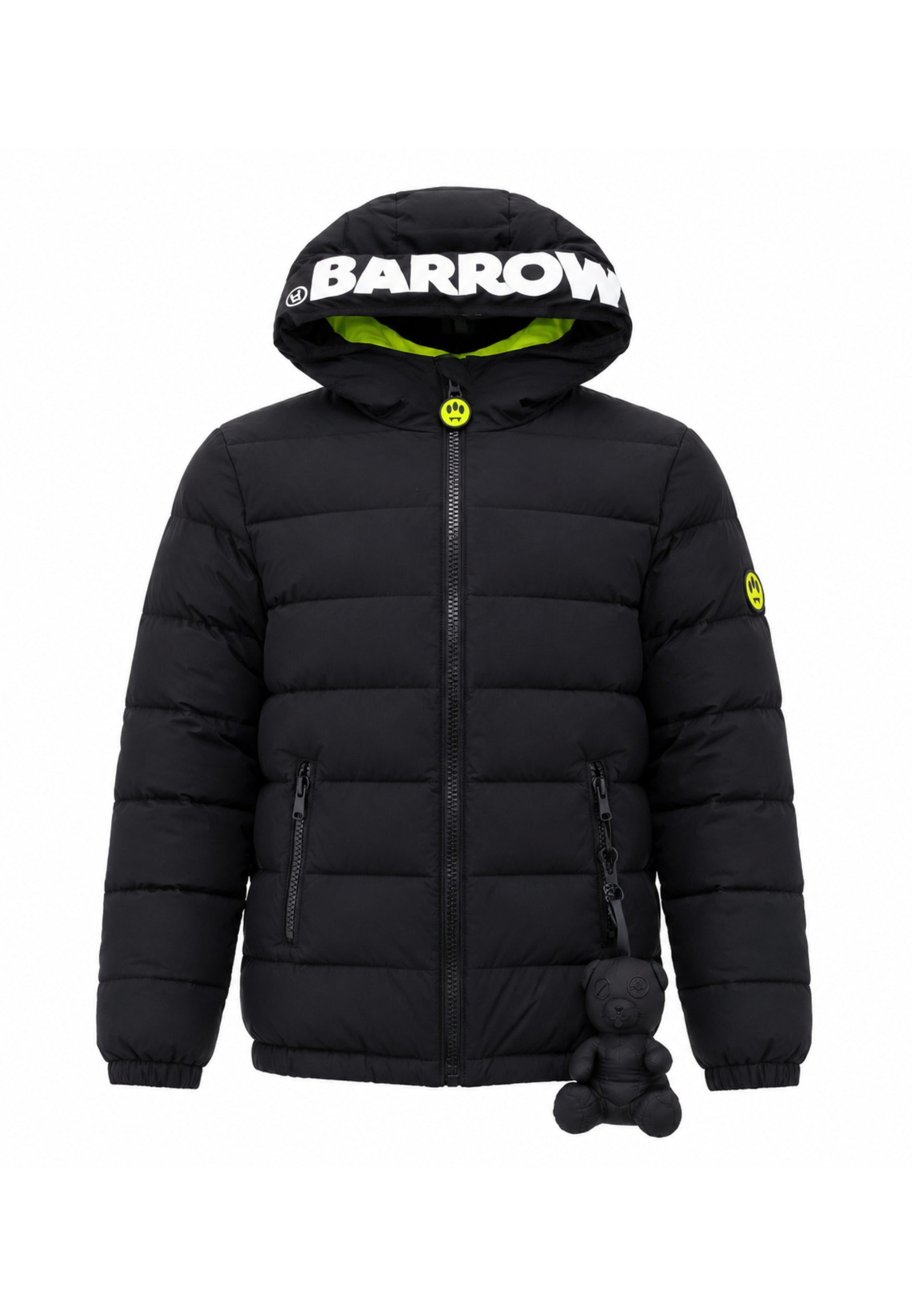 BARROW GIUBBOTTO NERO con logo nel cappuccio e portachiavi orsetto Bambini e ragazzi F6BKJUPF004.NE_