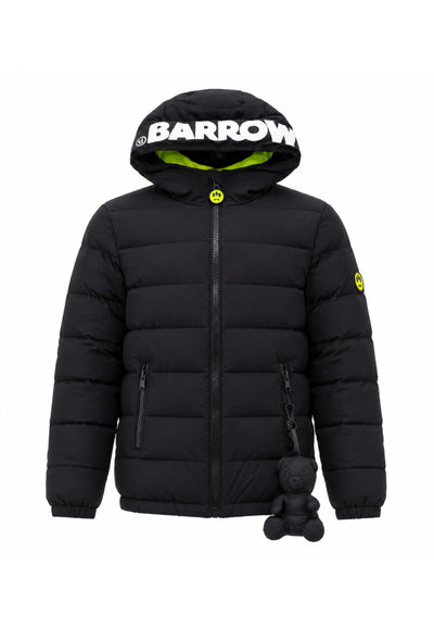 BARROW GIUBBOTTO NERO con logo nel cappuccio e portachiavi orsetto Bambini e ragazzi F6BKJUPF004.NE_