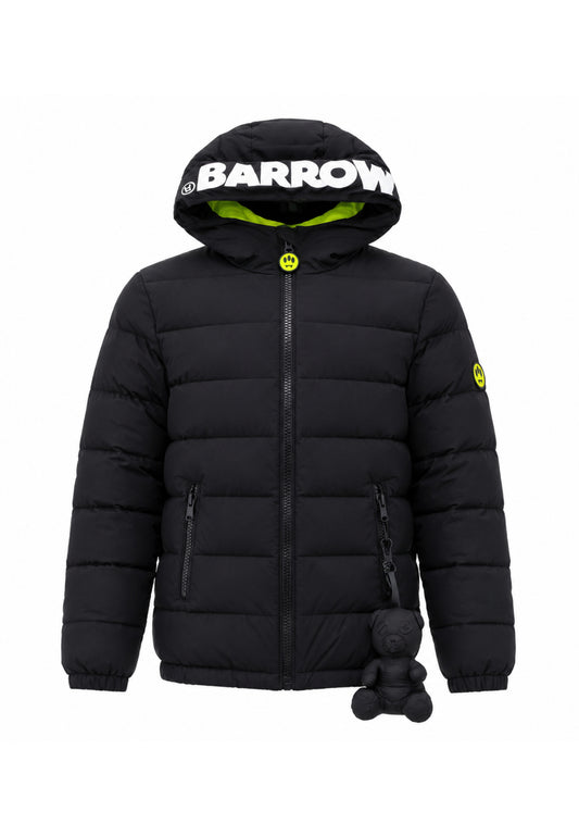 BARROW GIUBBOTTO NERO con logo nel cappuccio e portachiavi orsetto Bambini e ragazzi F6BKJUPF004.NE_
