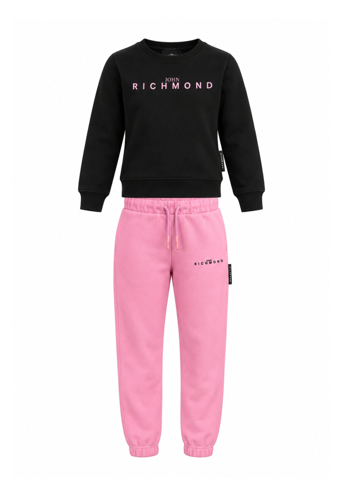 John Richmond TUTA nera A GIROCOLLO CON PANTALONE rosa Bambine e ragazze RGA26019CF.NE_