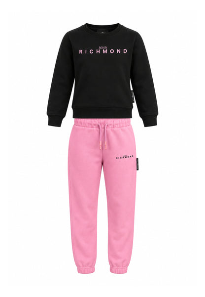 John Richmond TUTA nera A GIROCOLLO CON PANTALONE rosa Bambine e ragazze RGA26019CF.NE_