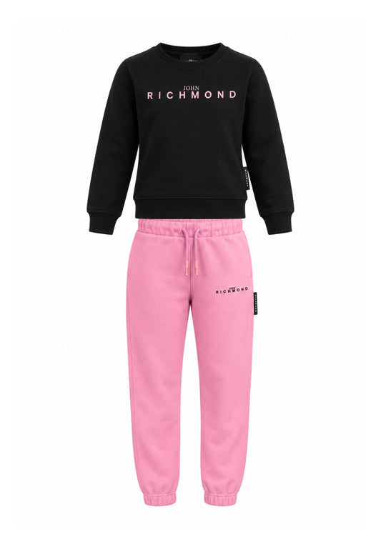 John Richmond TUTA nera A GIROCOLLO CON PANTALONE rosa Bambine e ragazze RGA26019CF.NE_