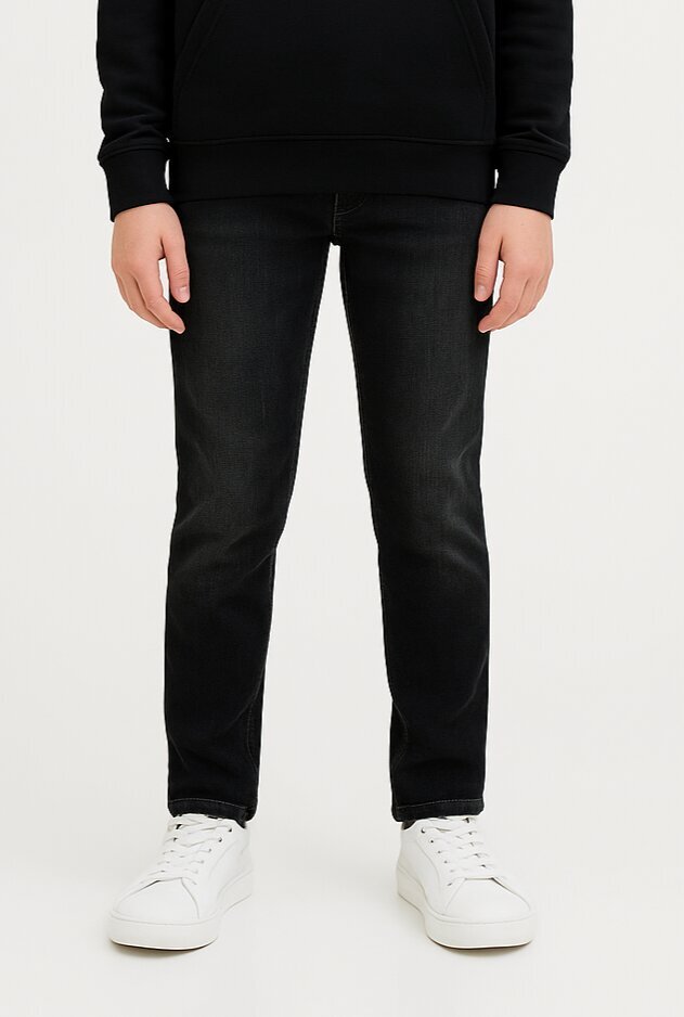 Jack & Jones jeans slim fit bambino ragazzo neri denim elasticizzato | CammarataMode